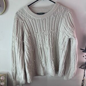 Terra & Sky Cream Cable Knit Sweater